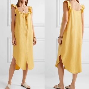 Hatch Yellow Ruffle Sleeve Dress